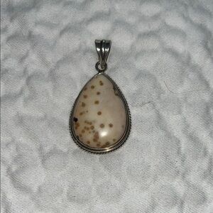 Elegant Jasper Teardrop Pendant